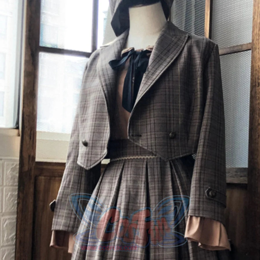 Elegant Detective Style Lolita Suit Sets Brown / Suit / S