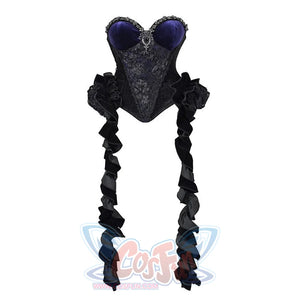 Elegy Day Gothic Shimmer Velvet Bustier Corset Top