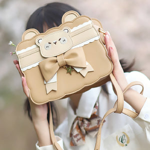 Japanese Lovely Bear Cookie Crossbody Bag - cosfun