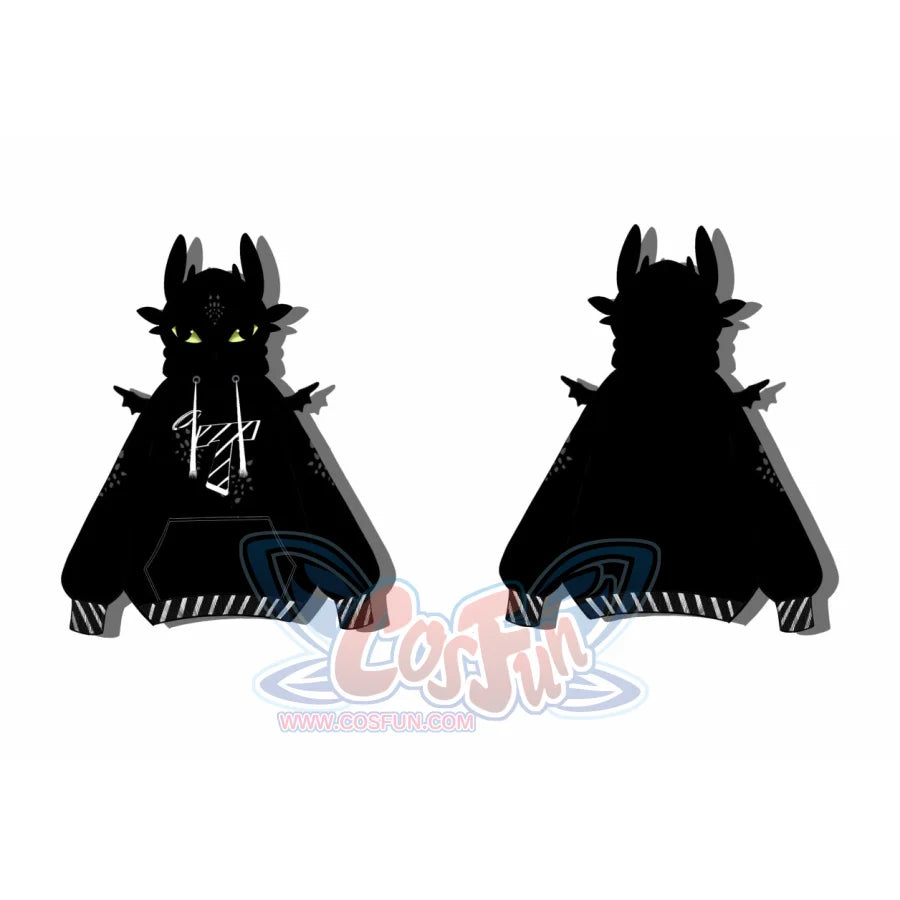 【PRE-SALE】COSFUN Original Night Fury Cosplay Full Zip Hoodie A00013 Sweatshirt