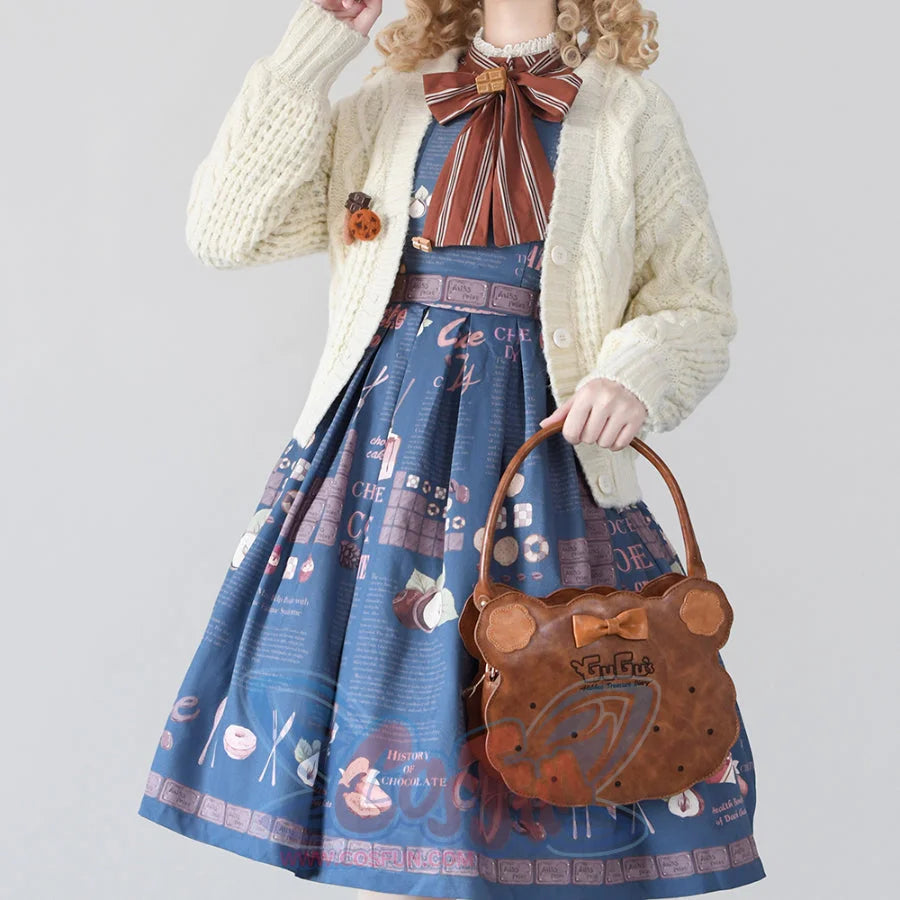 Winter Loose Lolita Knitted Sweater Coat - cosfun