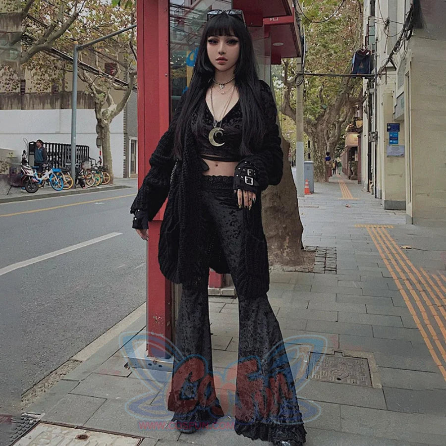 New Style Lace High Waist Trumpet Pants S22922 S