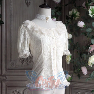 The Poem of Roses Elegant Lolita Short Sleeve Shirt - cosfun