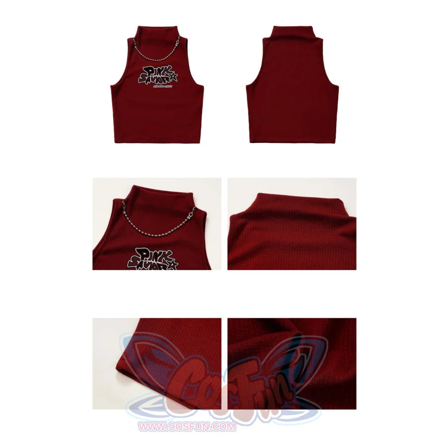 Khaki Striped Velvet Patchwork Slim Skirt Pants Sweater Suit S22429