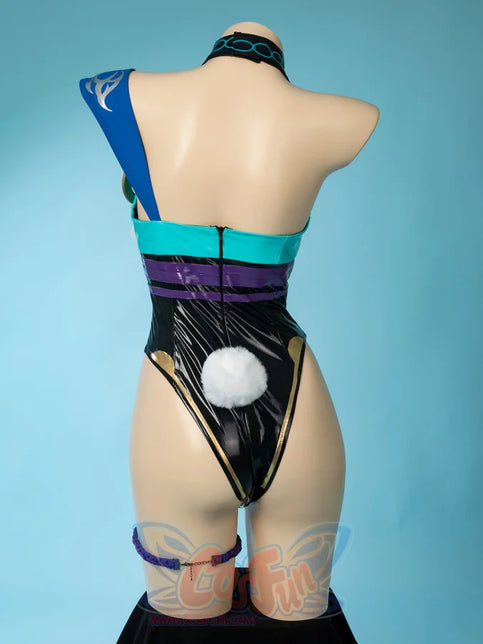 【Ready To Ship】Cosfun Gesnhin Impact Scaramouche Wanderer Derivative Bunny Girl Bodysuit
