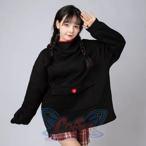 Original Oversized Black Bat Hooded Sweatshirt N00716 Sweatshirt