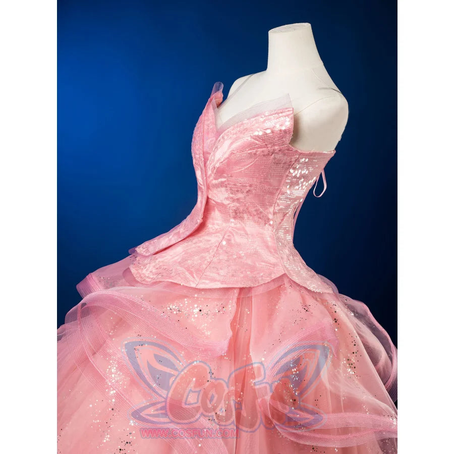 Formal Dress Cosplay Costume Dreamy Pink Strapless Ball Gown FY0144 Costumes