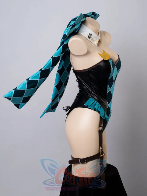 Genshin Impact Lynette Cosplay Derivative Bodysuit Swimsuit Fy0019 Costumes