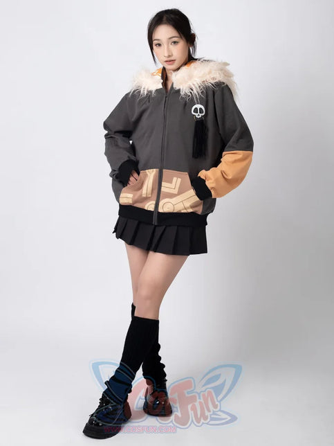 【READY TO SHIP】COSFUN Original Genshin Impact Hilichurl Derivative Full Zip Hoodie Sweatshirt IF0004 Sweatshirt