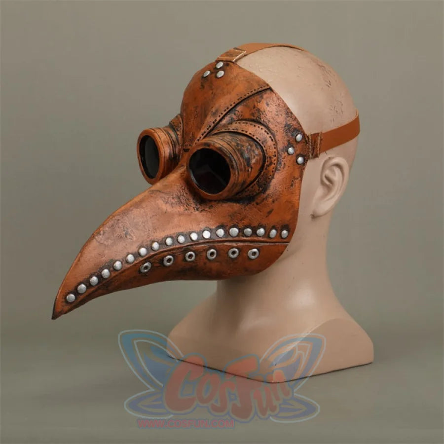 Halloween Medieval Steampunk Plague Doctor Latex Cosplay Prop Mask Bird Beak J40461 C Props & Accessories