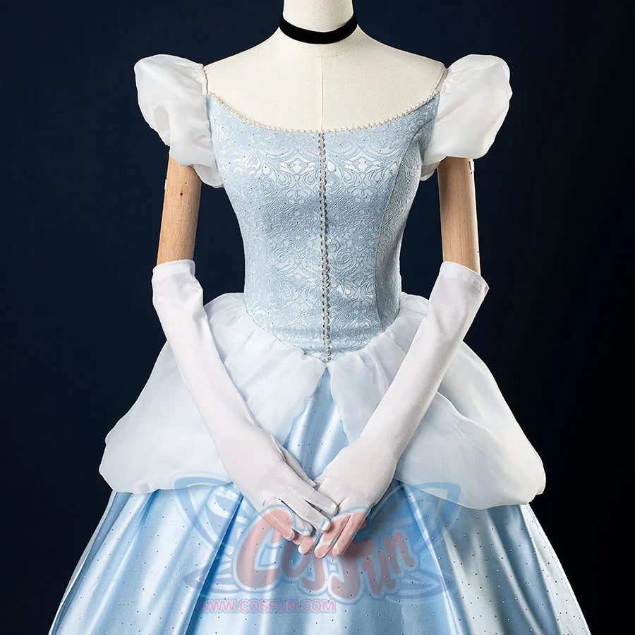 【READY TO SHIP】Cinderella Cosplay Costume Princess Dress Fairy Tale Ball Gown N08290 Costumes