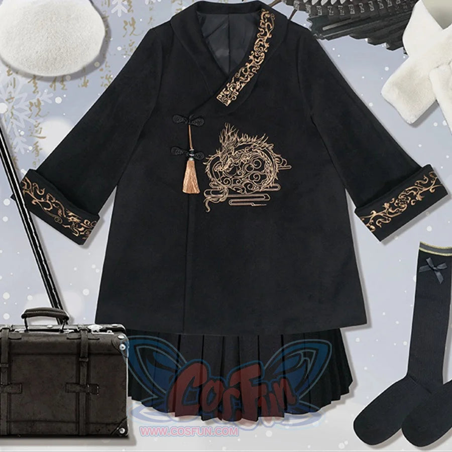 Chinese Style Spring Autumn Woolen Coat - cosfun
