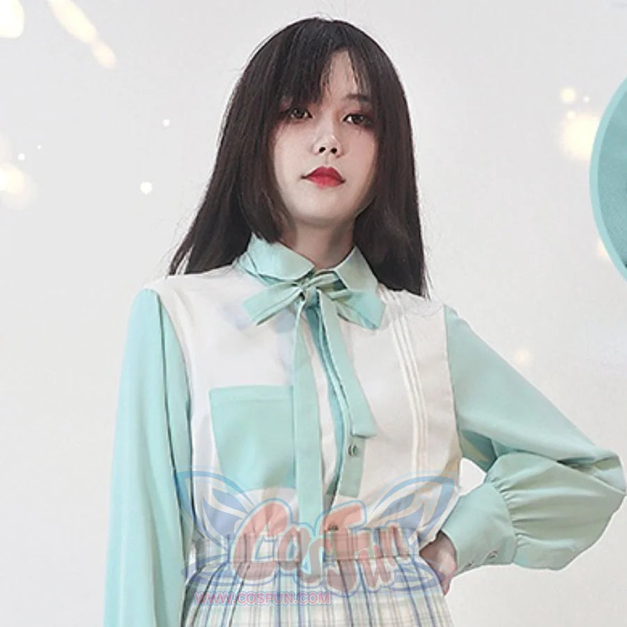 Devil Wants To Hug Comics Embroidered Color Blocking Shirt