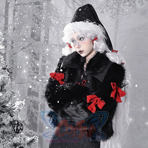 Winter Gothic Thickened Woolen Leather Fur Coat