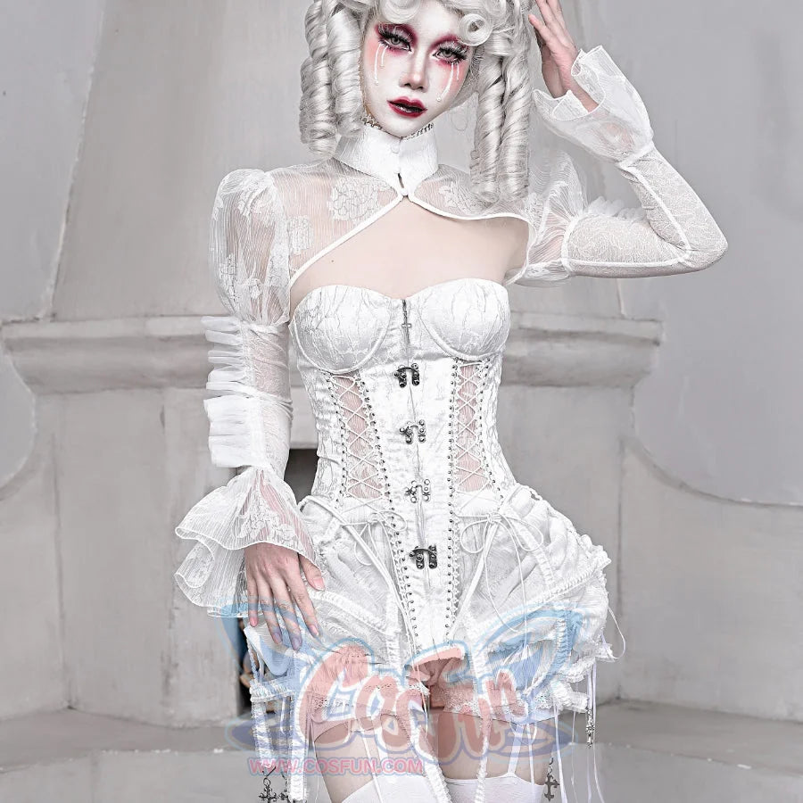Alice White Gothic Lace-up Birdcage Corset - cosfun