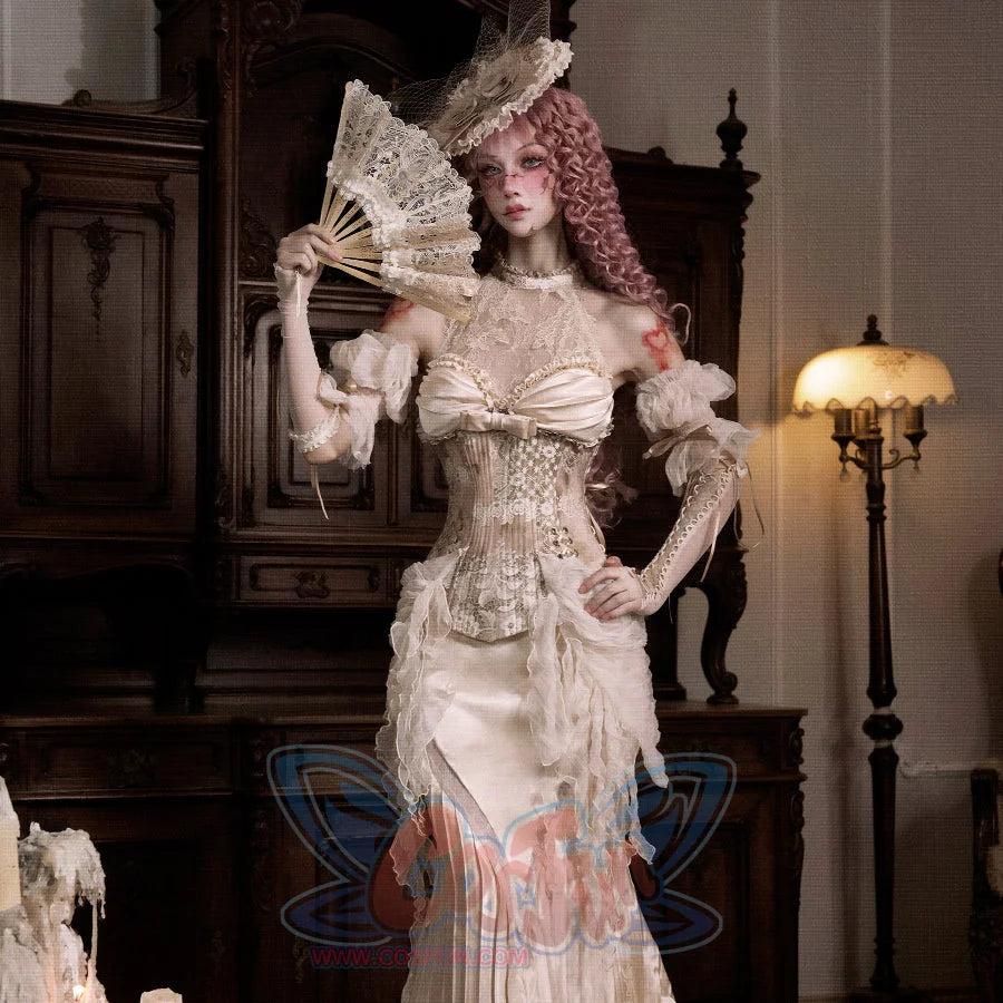 Rococo Duchess Elegant Boned Corset Waist-Cinching Top