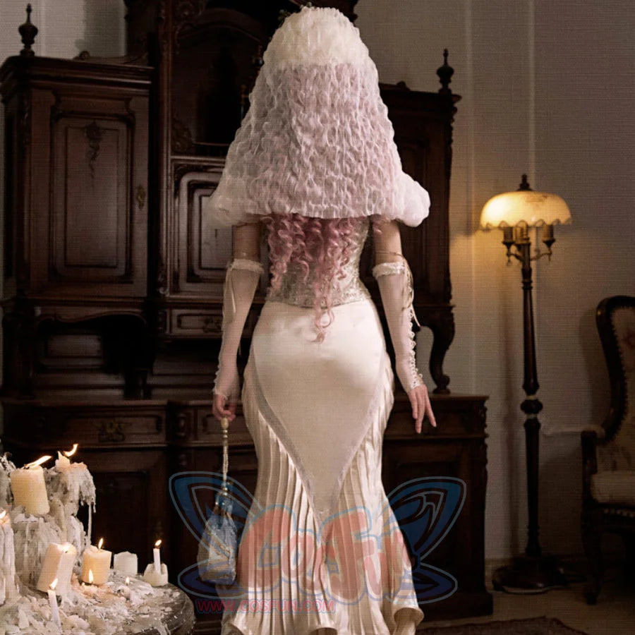 Rococo Duchess Satin Ruched Long Mermaid Skirt