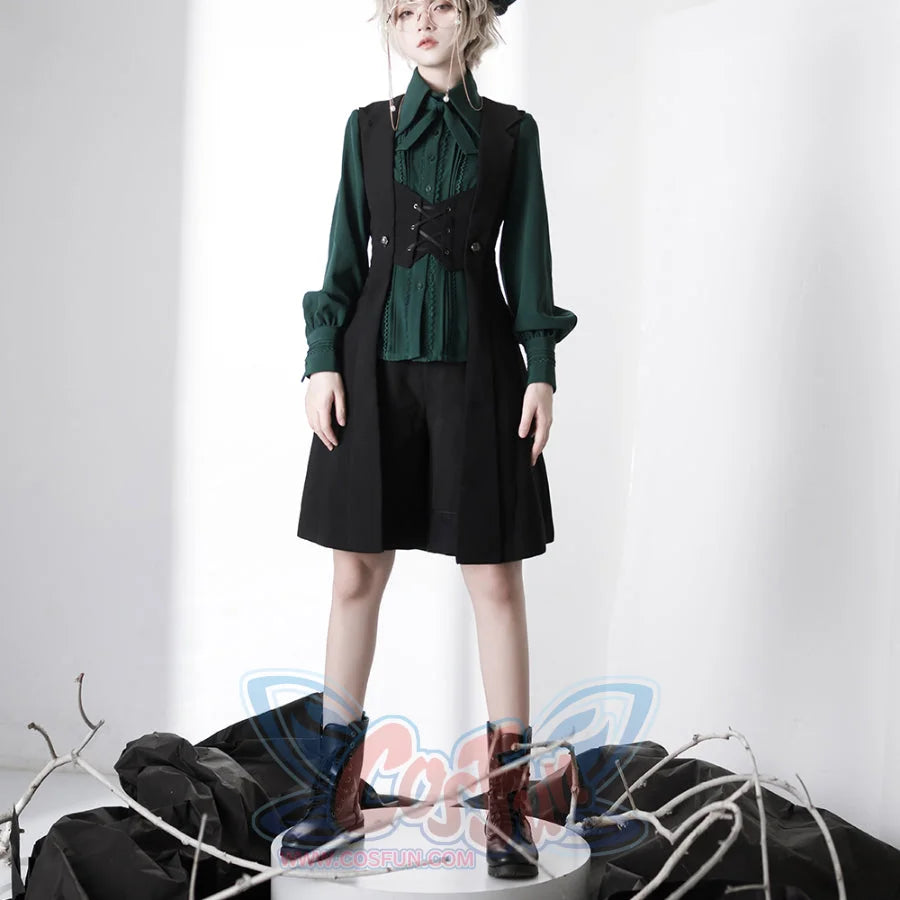 PRE-SALE Medieval Retro Dark Handsome Lolita Long Vest - cosfun