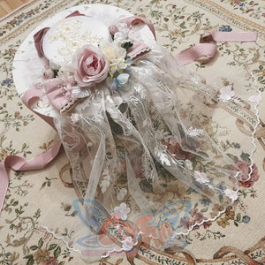 Elizabeth Elegant Lolita Flat Hat and Bowknot Drag