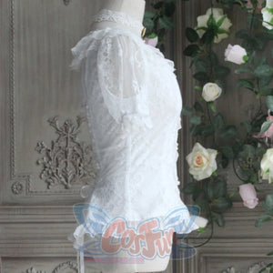 The Poem of Roses Elegant Lolita Short Sleeve Shirt - cosfun