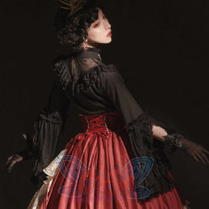 Elizabeth Elegant and Vintage Lolita Long Sleeve Shirt - cosfun