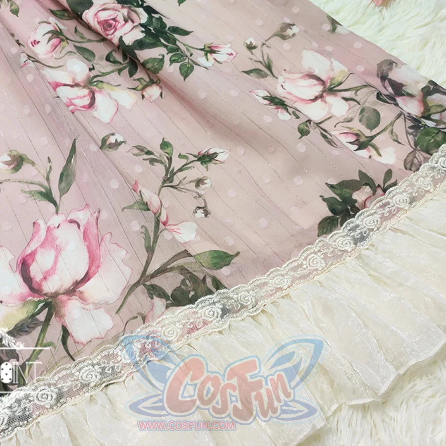 Rose of French Elegant Summer Lolita Short-sleeved Dress