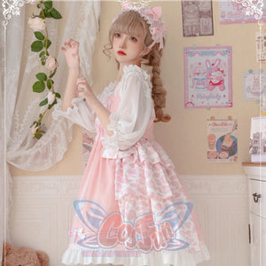 Daily Lovely Cat Paw Lolita Jumper Skirt - cosfun