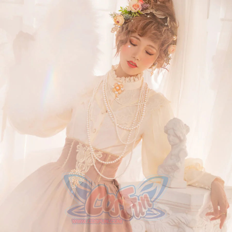 Elizabeth Elegant and Vintage Lolita Long Sleeve Shirt - cosfun