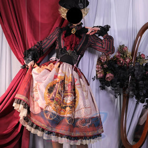 Gorgeous Gothic Lolita Drawstring Slim Skirt - cosfun