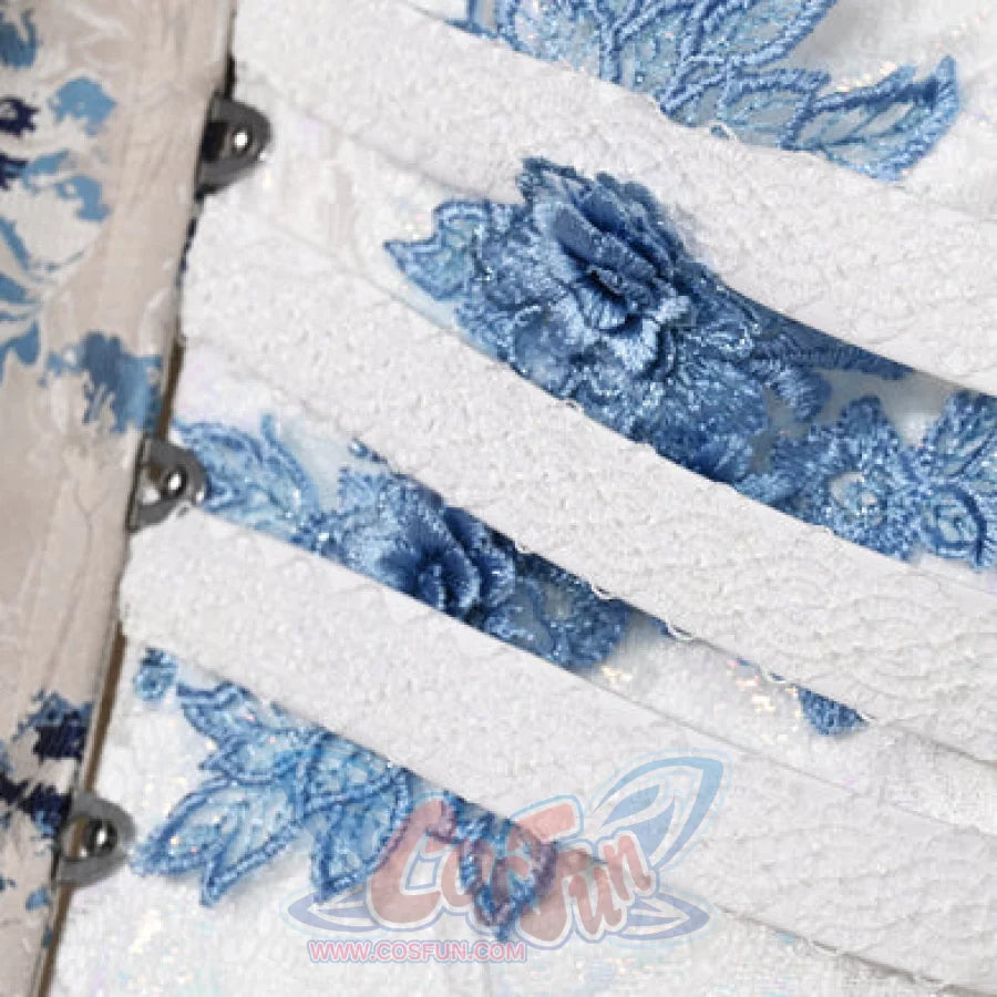 Lace and Ashes Gothic Ribcage Lace Bone Corset Dress Autumn