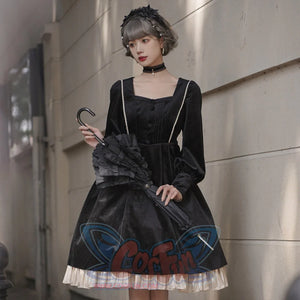 Elegant Autumn Winter Lolita Long-sleeved Dress