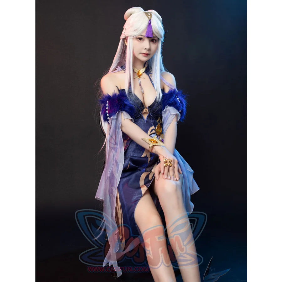 Genshin Impact Ningguang Orchid’s Evening Gown Cosplay Costume C00976 Costumes