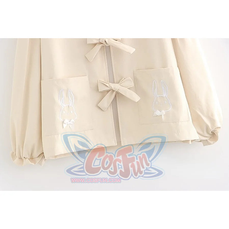 Soft Girl Sweet Bowknot Hooded Short Coat