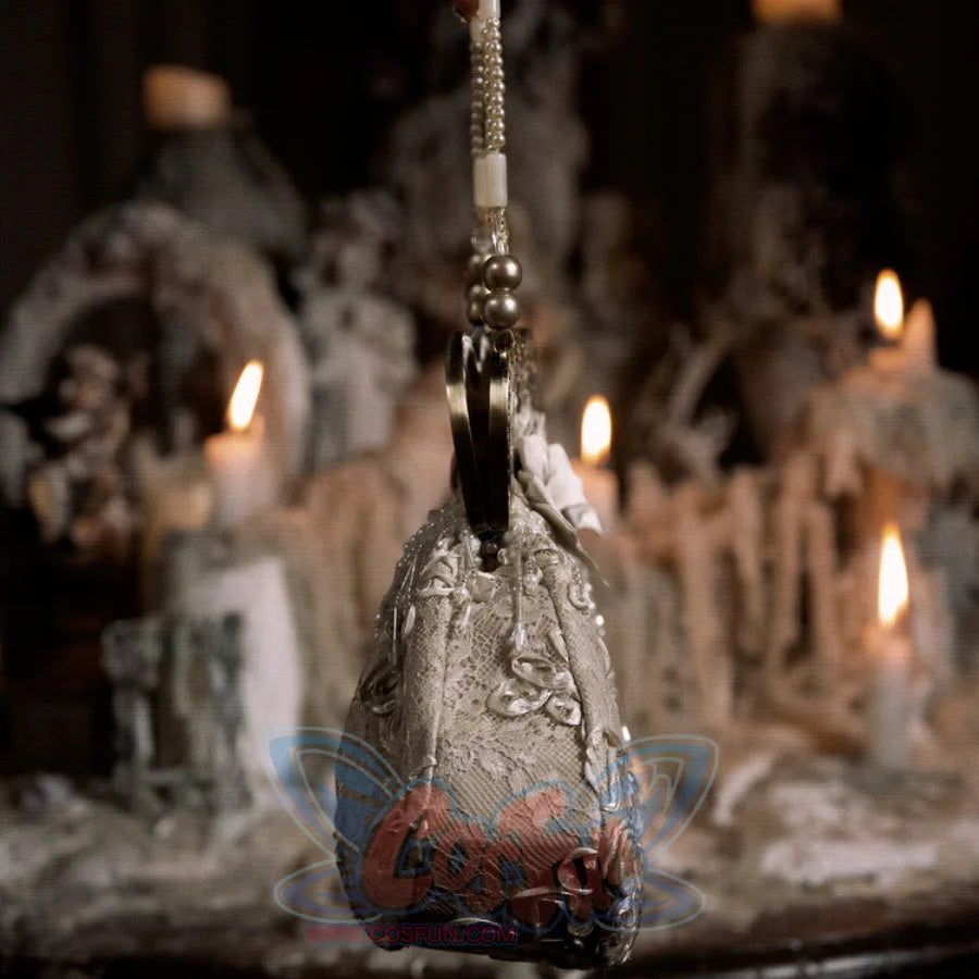 Rococo Duchess Heart Embroidered Elegant Vintage Style Handbag Heart Embroidered Bag