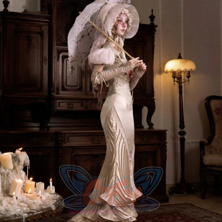 Rococo Duchess Satin Ruched Long Mermaid Skirt