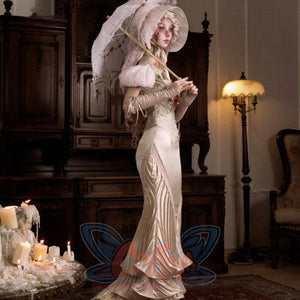 Rococo Duchess Satin Ruched Long Mermaid Skirt