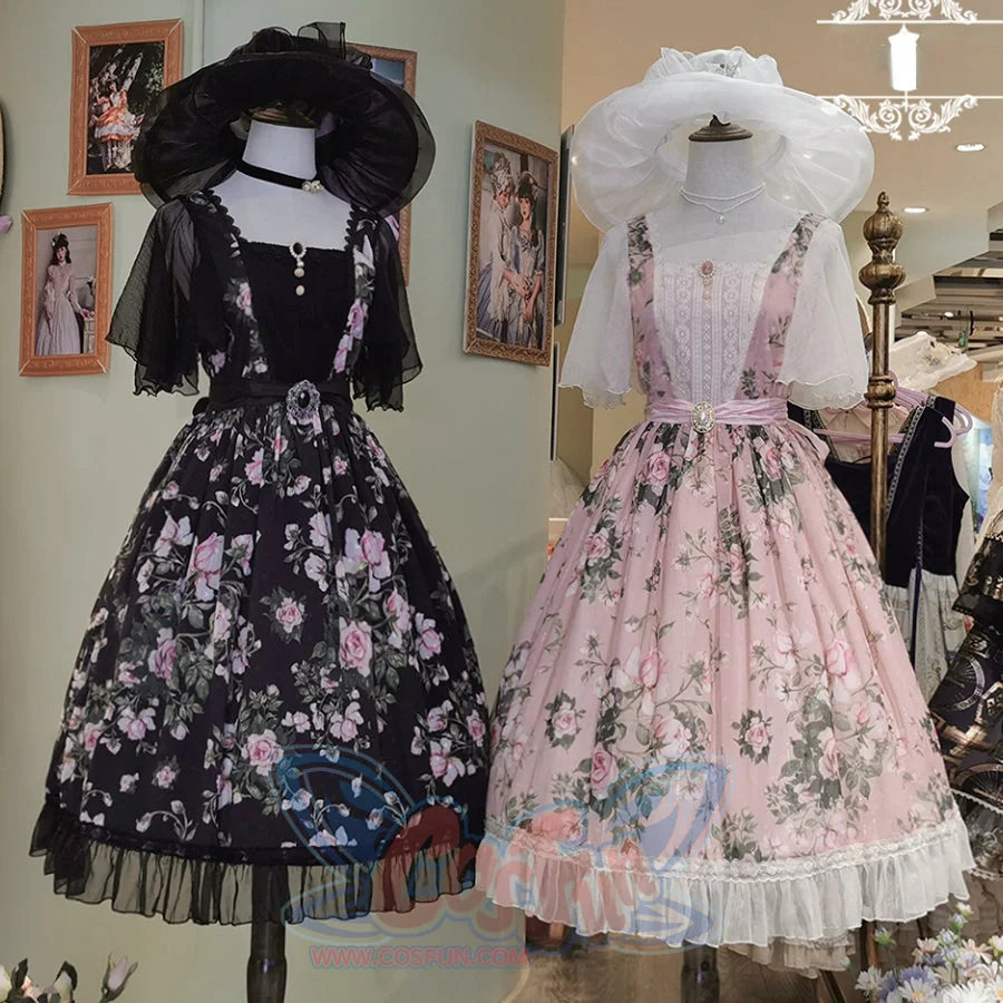 Rose of French Elegant Summer Lolita Short-sleeved Dress