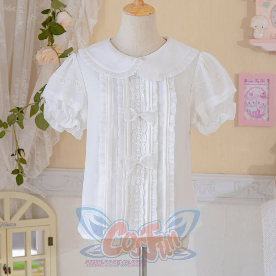 Daily Sweet and Lovely Cherry Lolita Jumper Skirt Short-sleeved Shirt / S