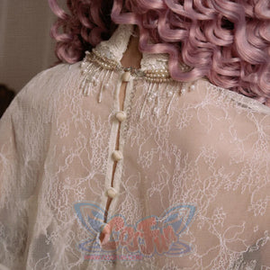 Rococo Duchess Vintage Lace Short Capelet Top Cape