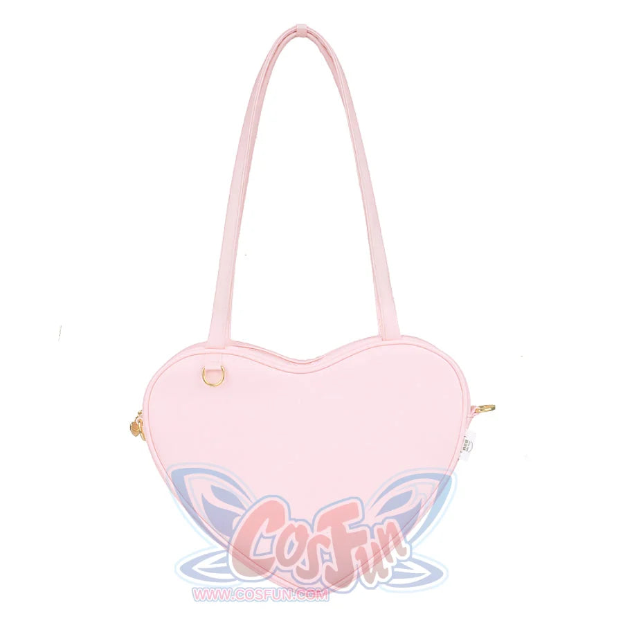 Lovely Large Size Heart-shaped Shoulder Bag S22932 Pink
