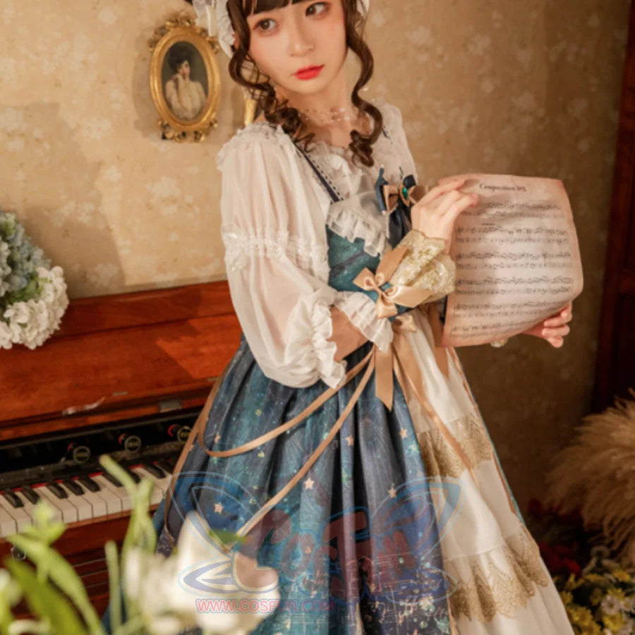 Royal Vintage and Elegant Lolita Long Jumper Skirt