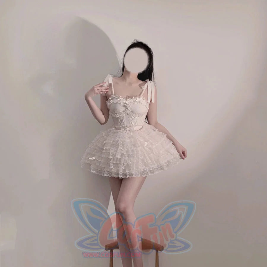 Lovely Classic Lolita Fairy Ballet Short Skirt Sets Pink / S / Short Skirt