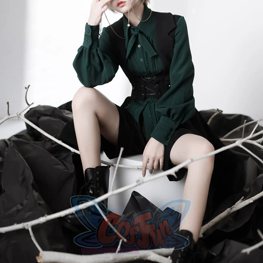 PRE-SALE Medieval Retro Dark Handsome Lolita Long Vest - cosfun