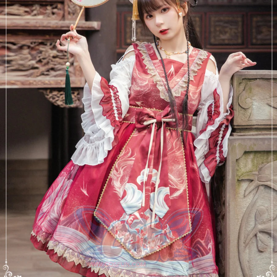 Chinese Style Daily Lolita Long Sleeve Dress