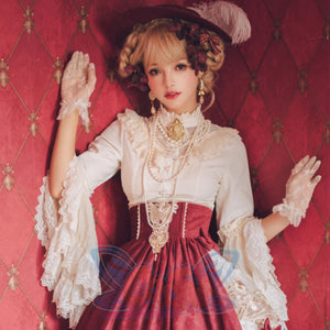 Elizabeth Elegant and Vintage Lolita Long Sleeve Shirt - cosfun
