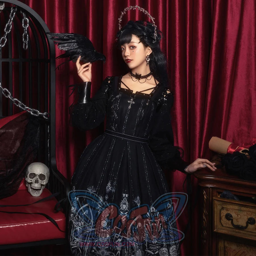 Summer Vintage Gothic Lolita Slip Dress