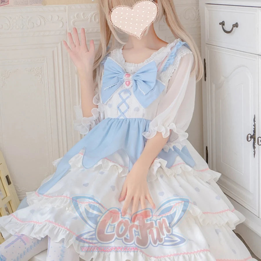 Daily Sweet and Lovely Lolita Three-layered Jumper Skirt S22805 - cosfun
