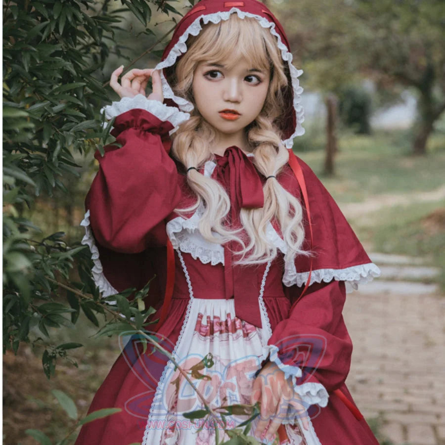 Little Red Riding Hood Sweet And Lovely Lolita Jumper Skirt S22812