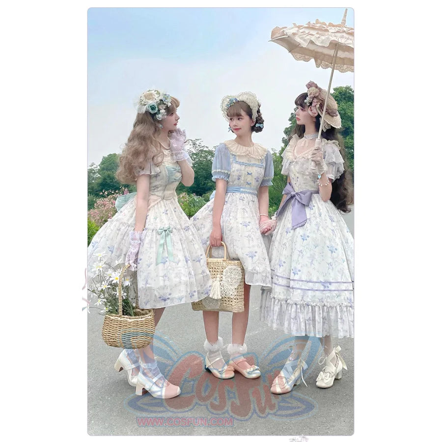 Vintage Elegant Floral Lolita Dress S22186