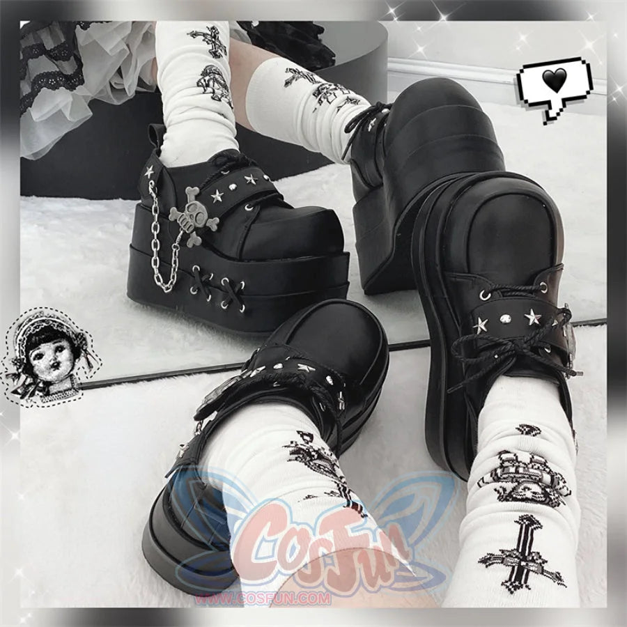 Original Cool Lolita Round Toe Thick Soled Shoes S22645